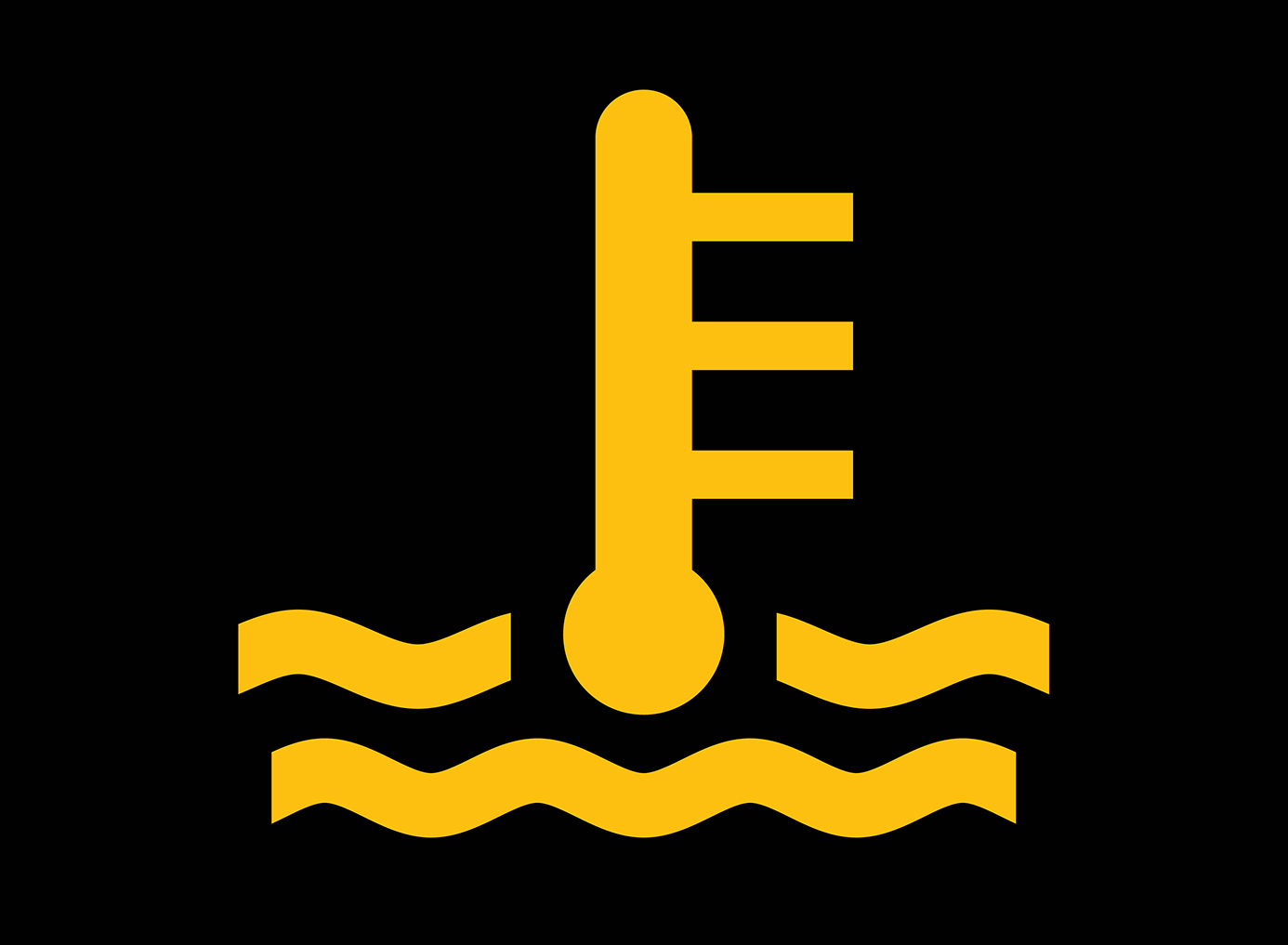 car coolant level warning light