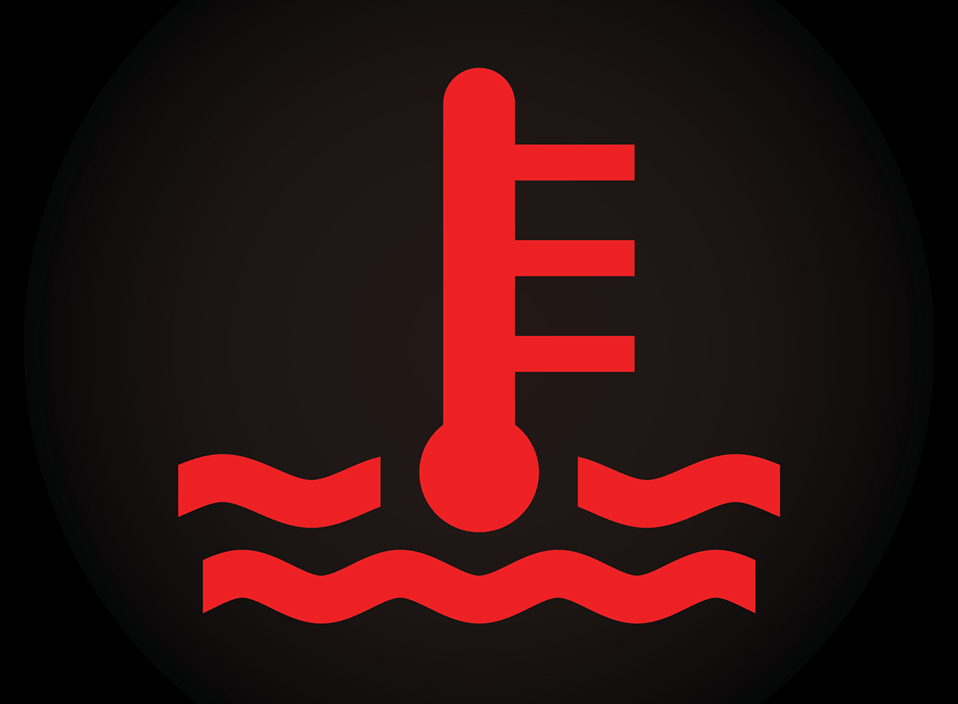 car engine temperature warning light