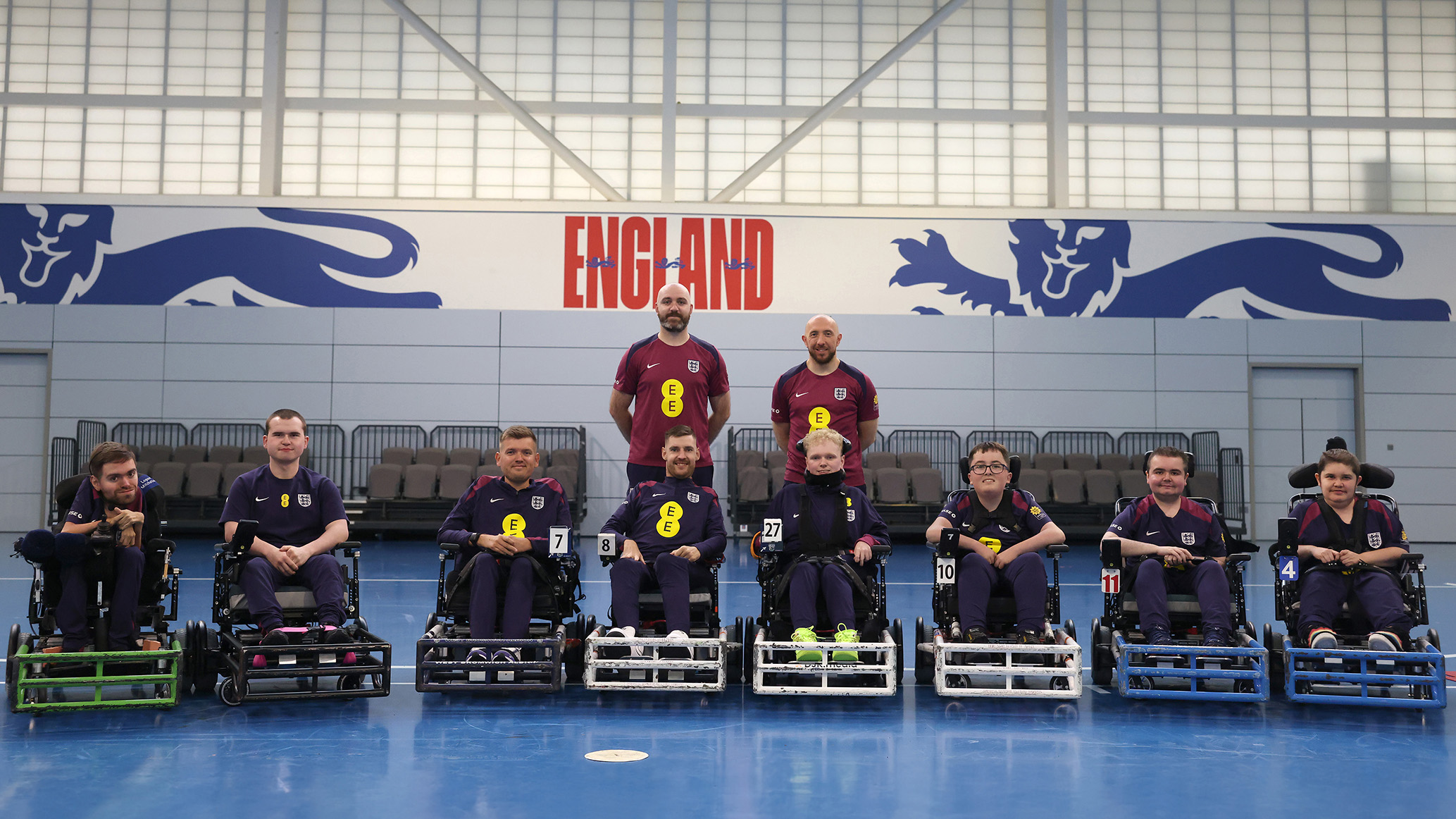 Picture of the team smiling to the camera 