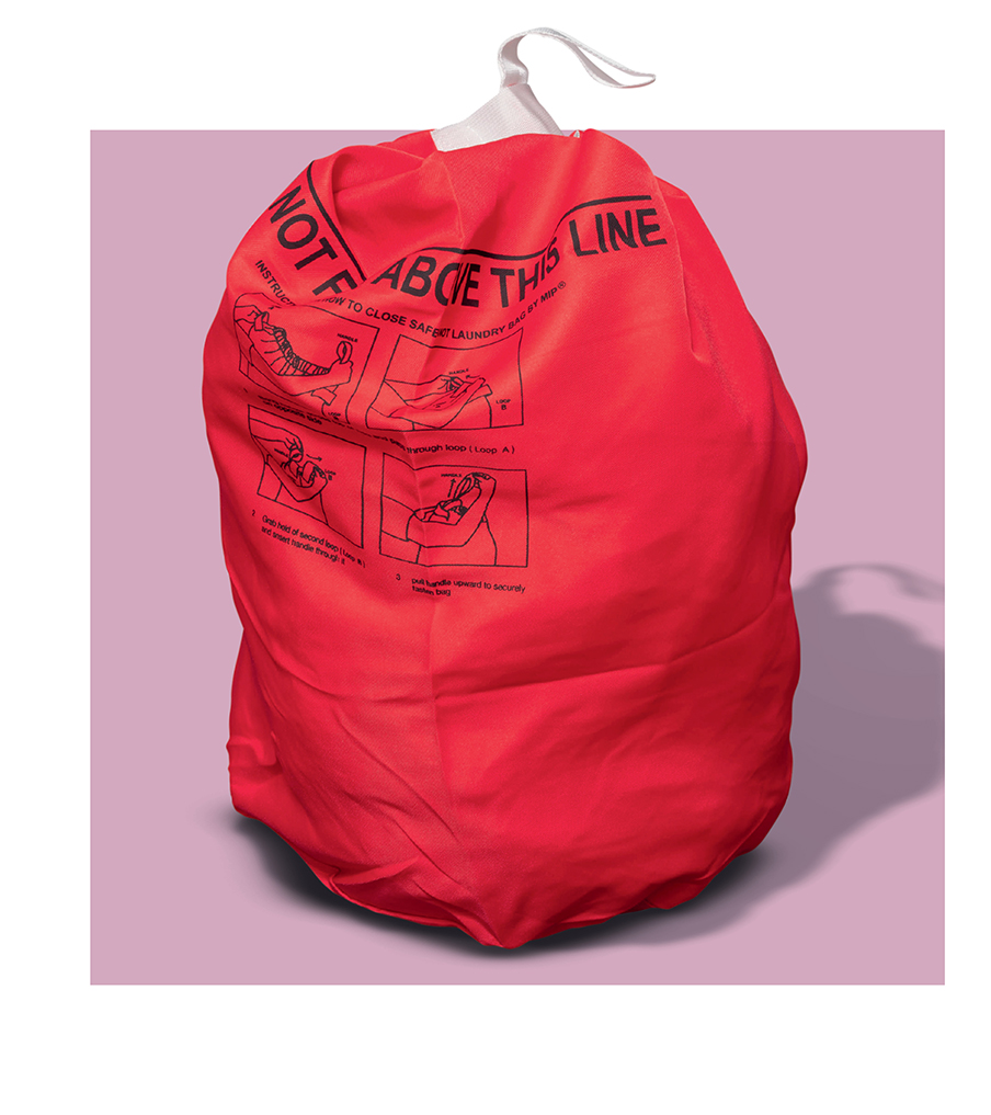 A safeknot color coded laundry bag